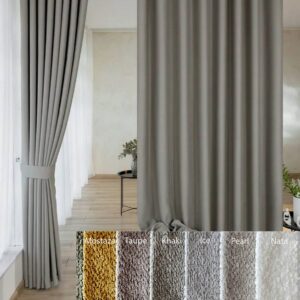 Alove rideau thermique pour porte d'entrée en chenille douce de première qualité (1)
