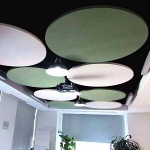 Bilnora Forme ronde panneau acoustique plafond extra denses Ø80×1,2cm (4)