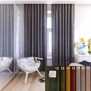 Ross - rideau anti bruit porte - Tissu à motifs double couche (4)