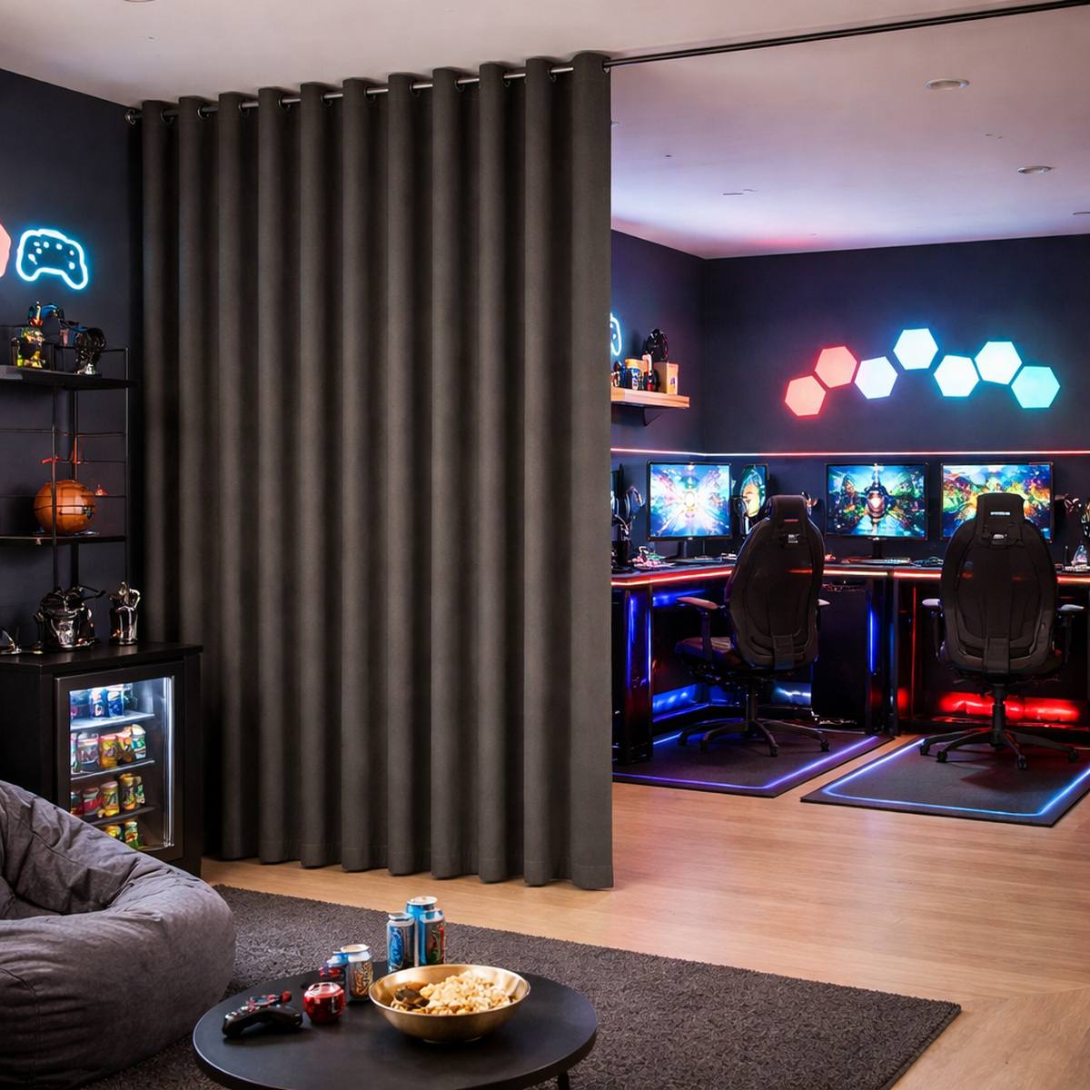 Softy – rideau séparateur pour salle de jeux – Cette image est fournie à titre indicatif